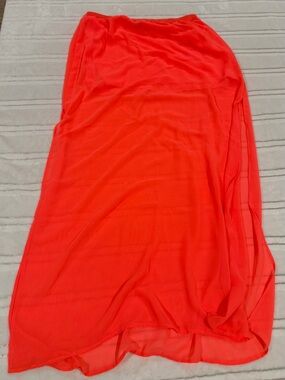 Divided Neon Coral Swim Bottoms